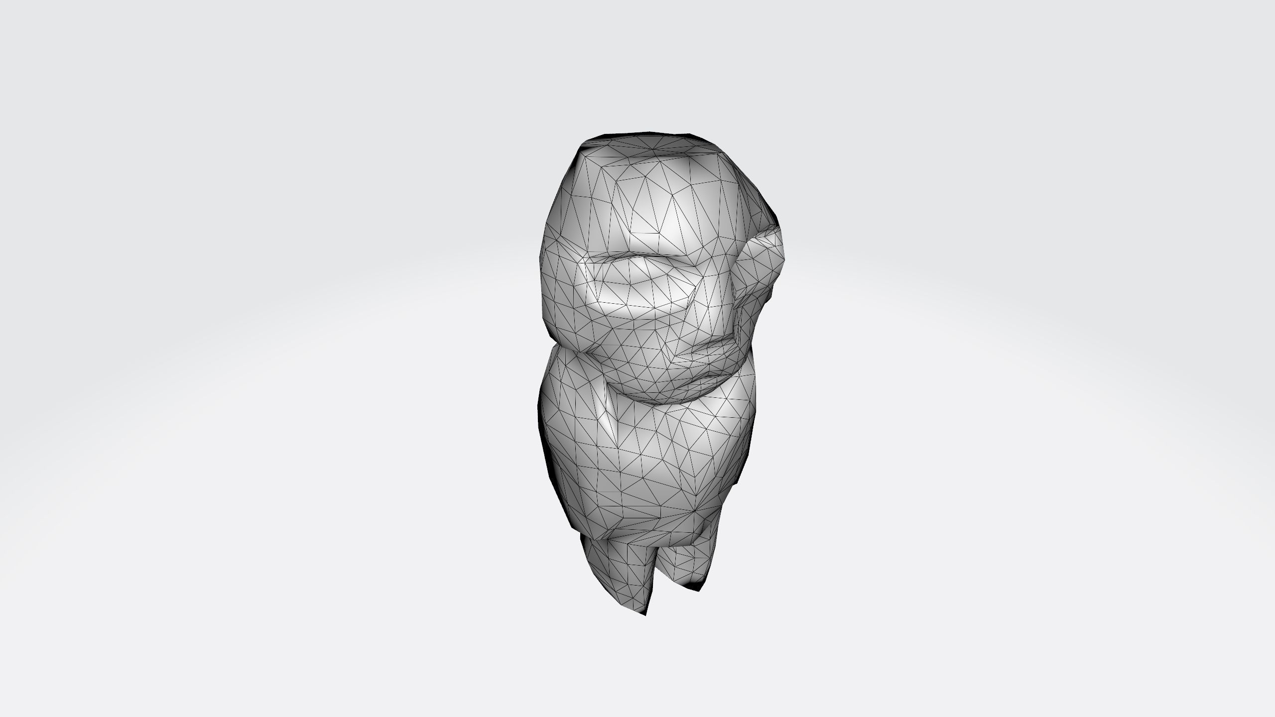 Old stone totem Low-poly 3D model_4