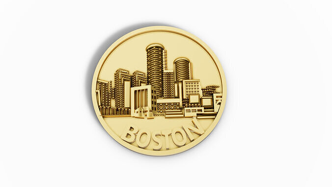 boston round pendant jewelry WITH RENDER DETAILS 3D print model