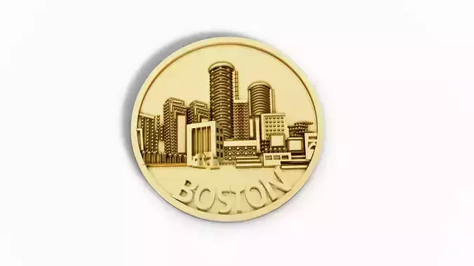 boston round pendant jewelry WITH RENDER DETAILS 3D print model