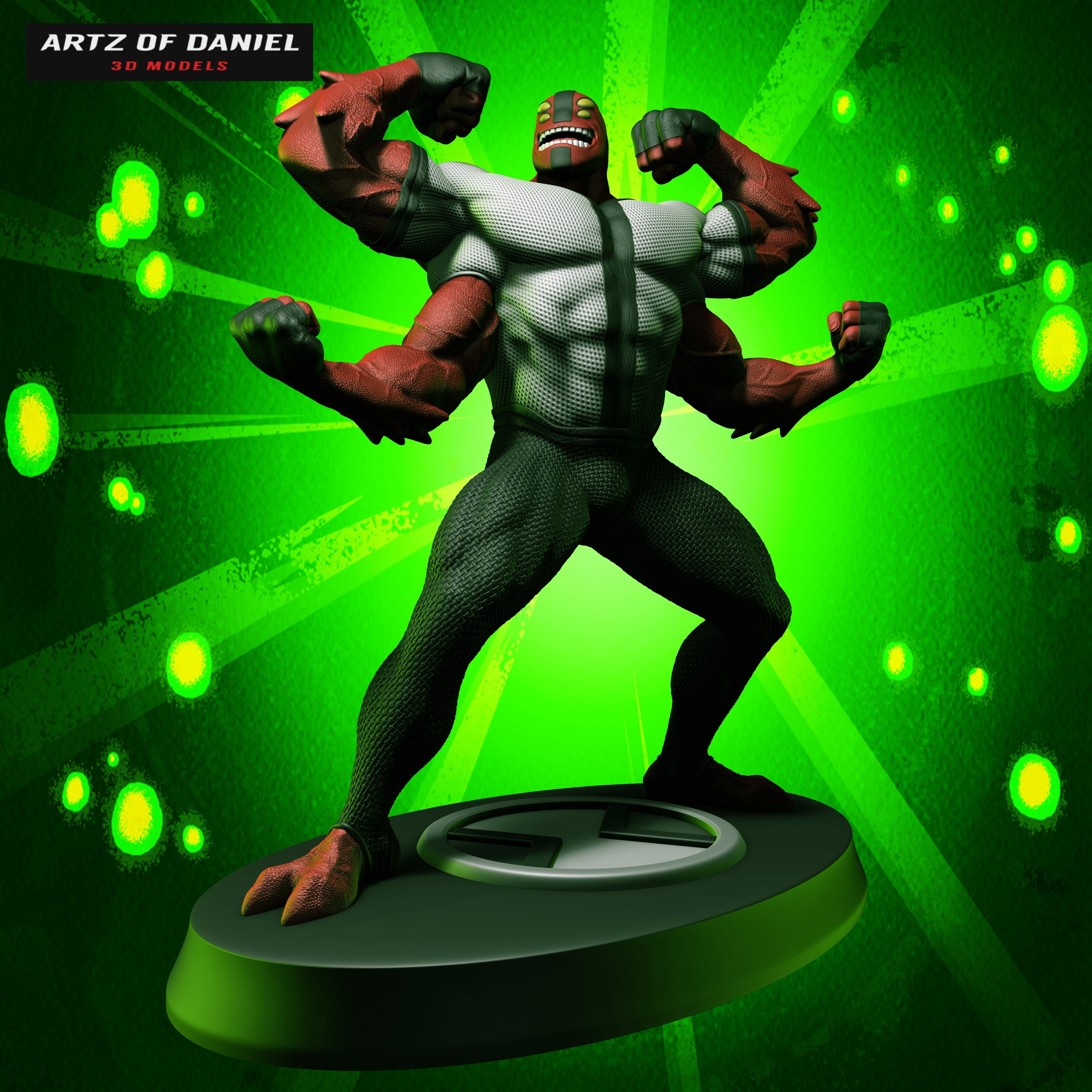 Ben 10 Four Arms 3D print model_1