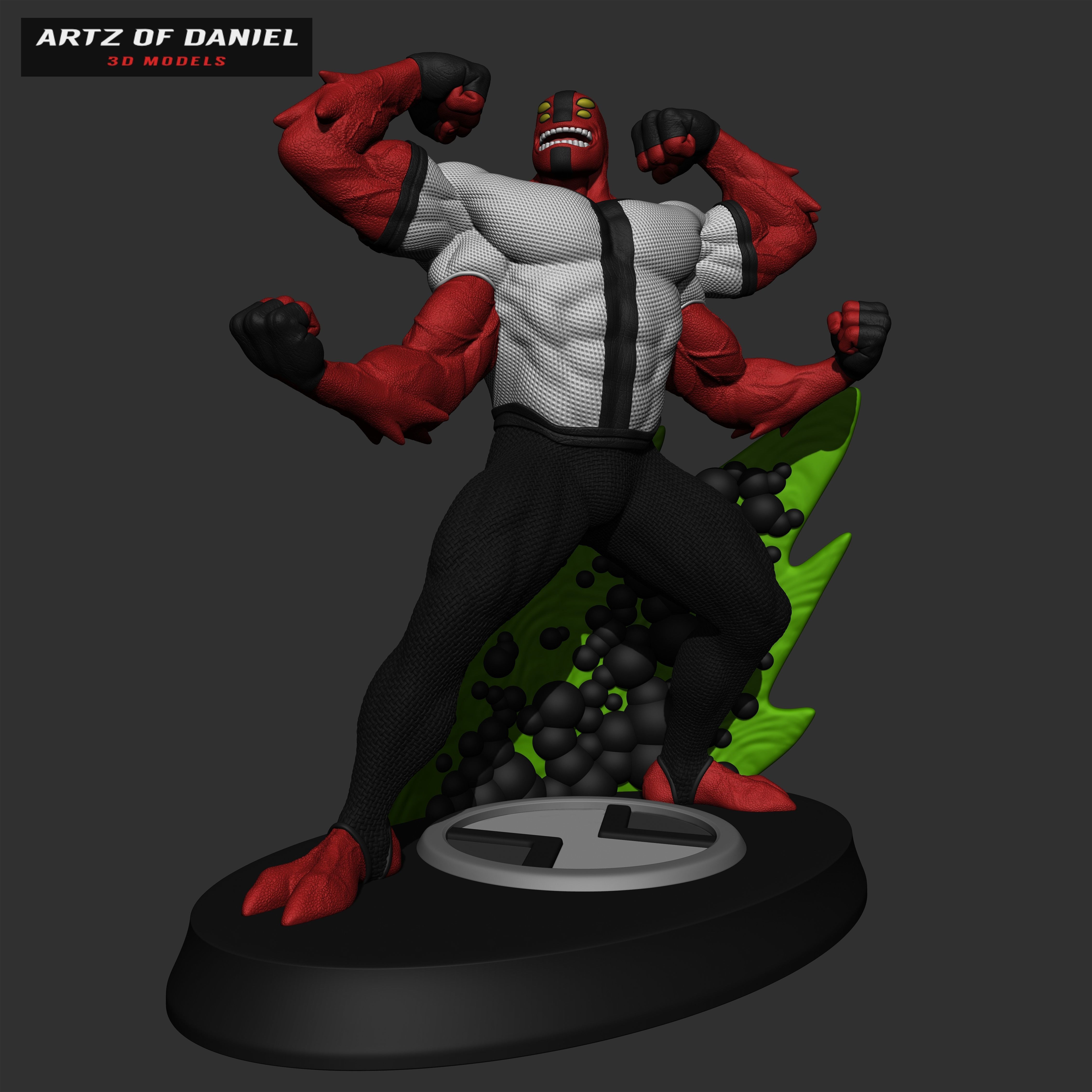Ben 10 Four Arms 3D print model_3