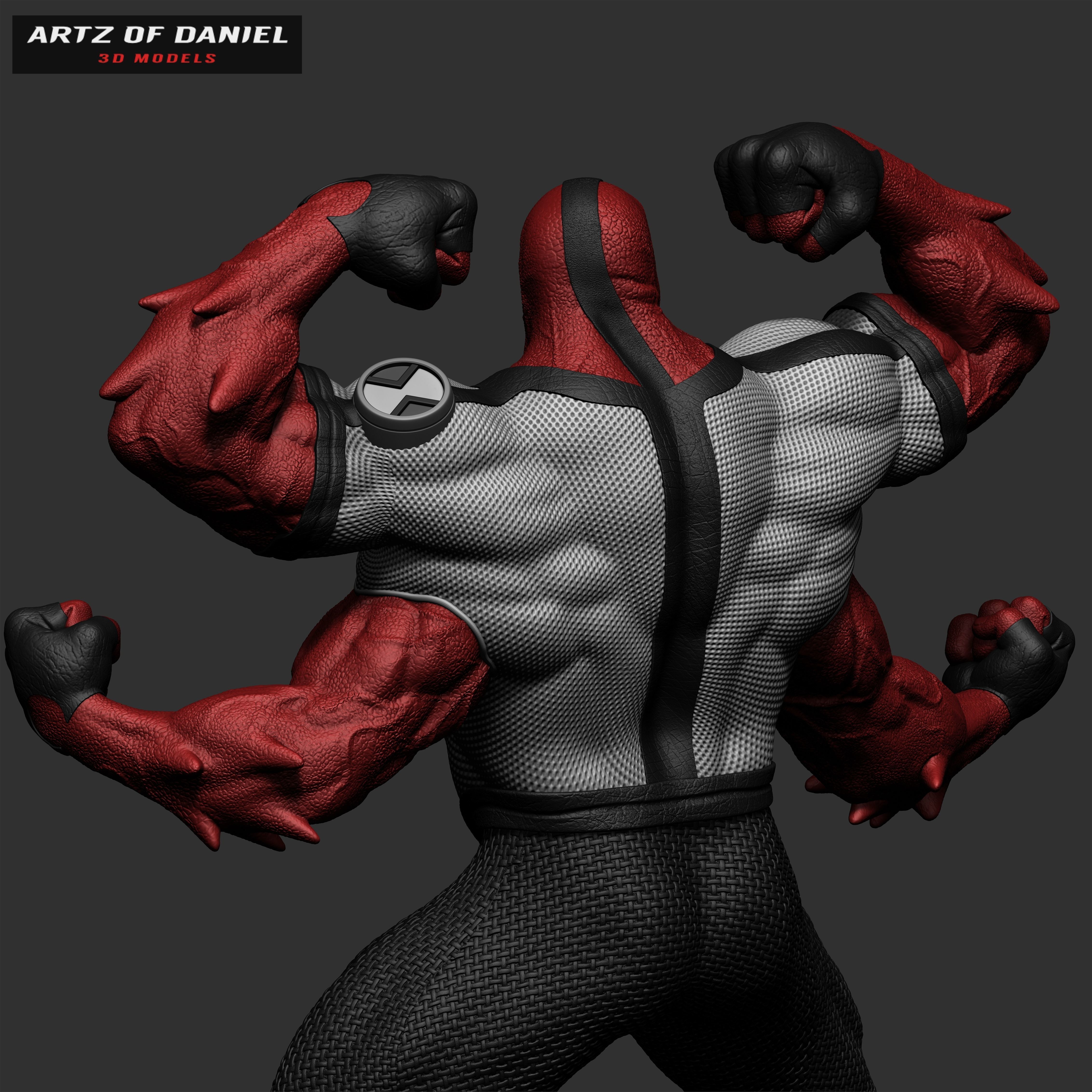 Ben 10 Four Arms 3D print model_4