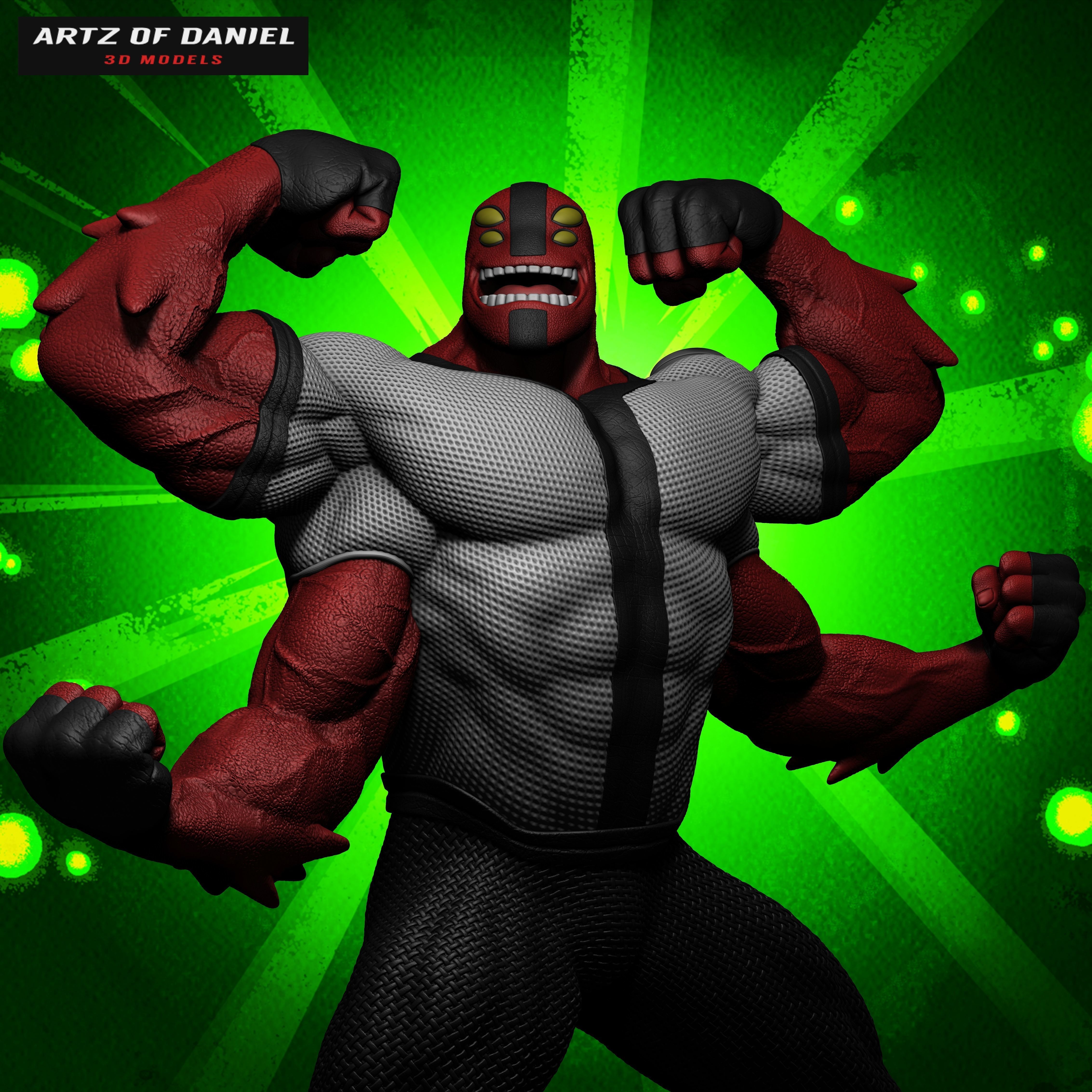 Ben 10 Four Arms 3D print model_2