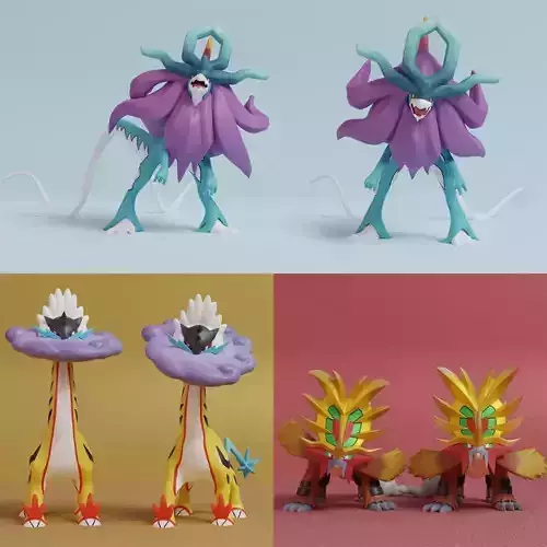 Pokemon - Gouging Fire Raging Bolt and Walking Wake