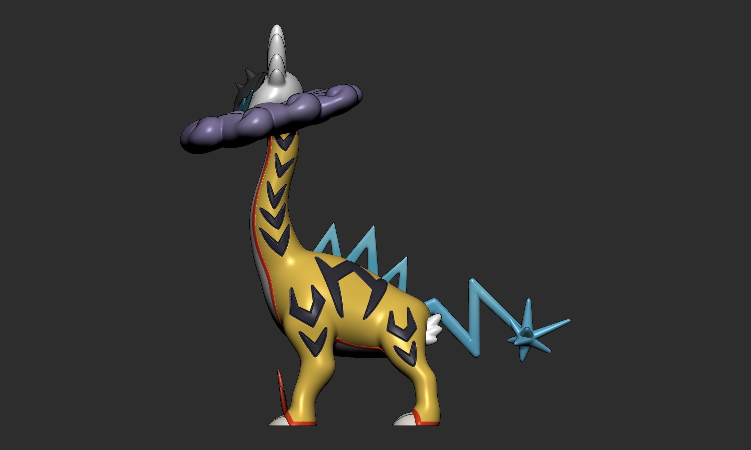 Pokemon - Gouging Fire Raging Bolt and Walking Wake 3D print model_18