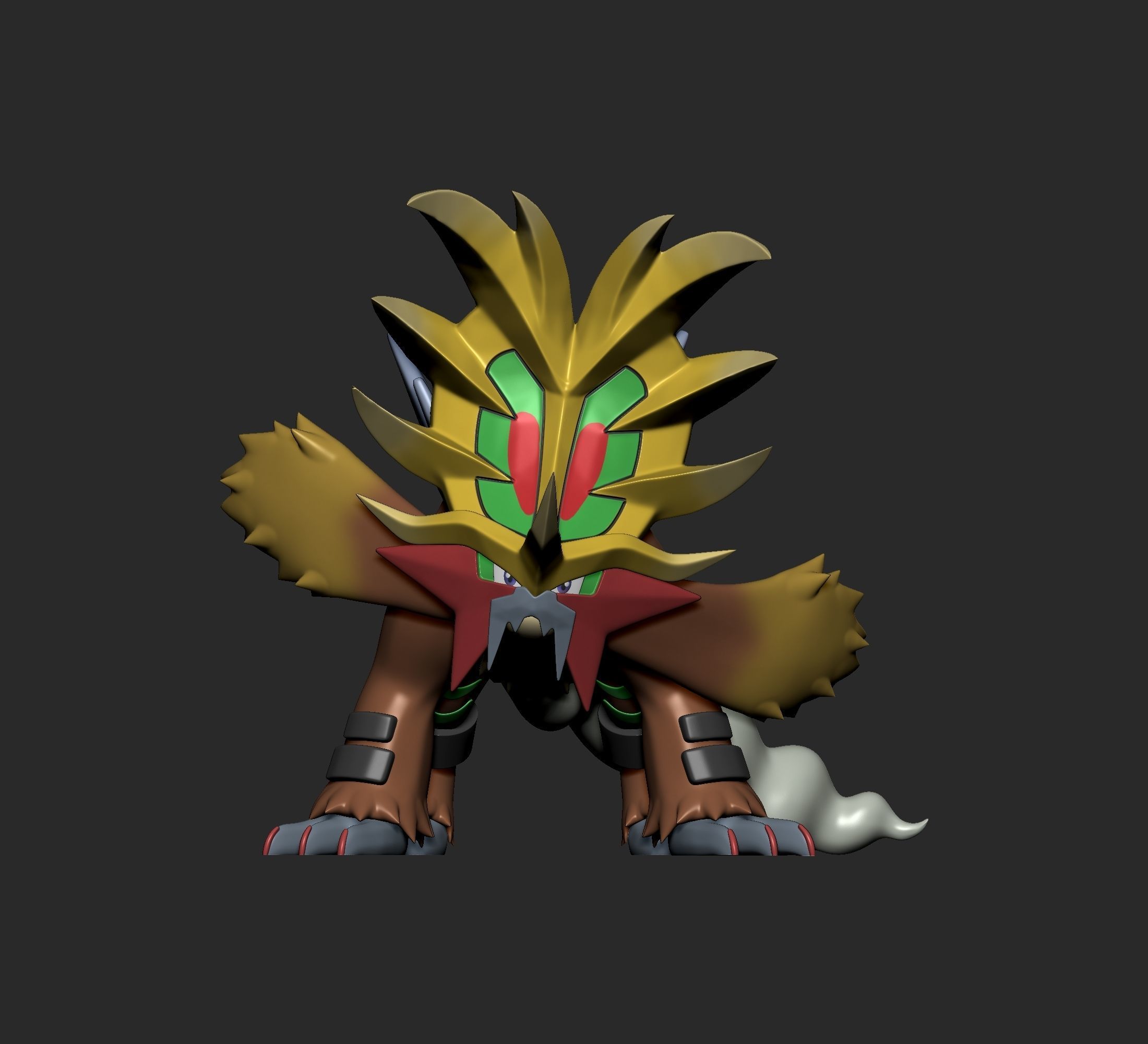 Pokemon - Gouging Fire Raging Bolt and Walking Wake 3D print model_6