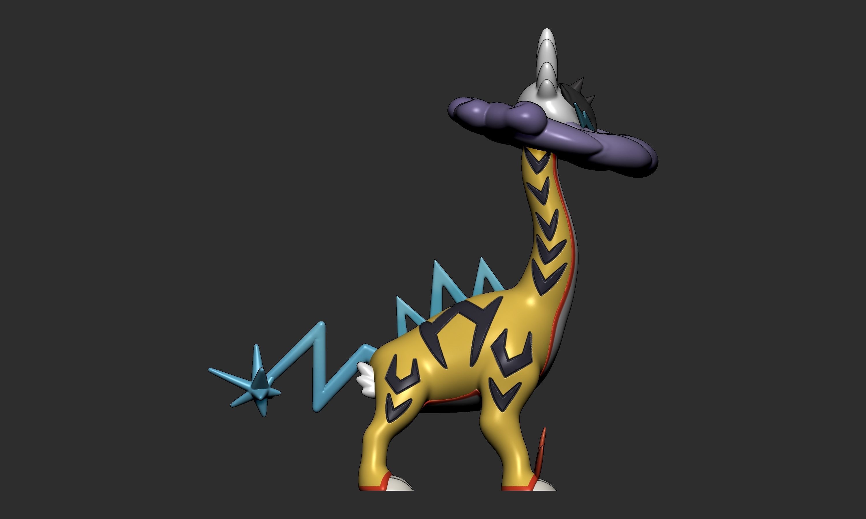 Pokemon - Gouging Fire Raging Bolt and Walking Wake 3D print model_16