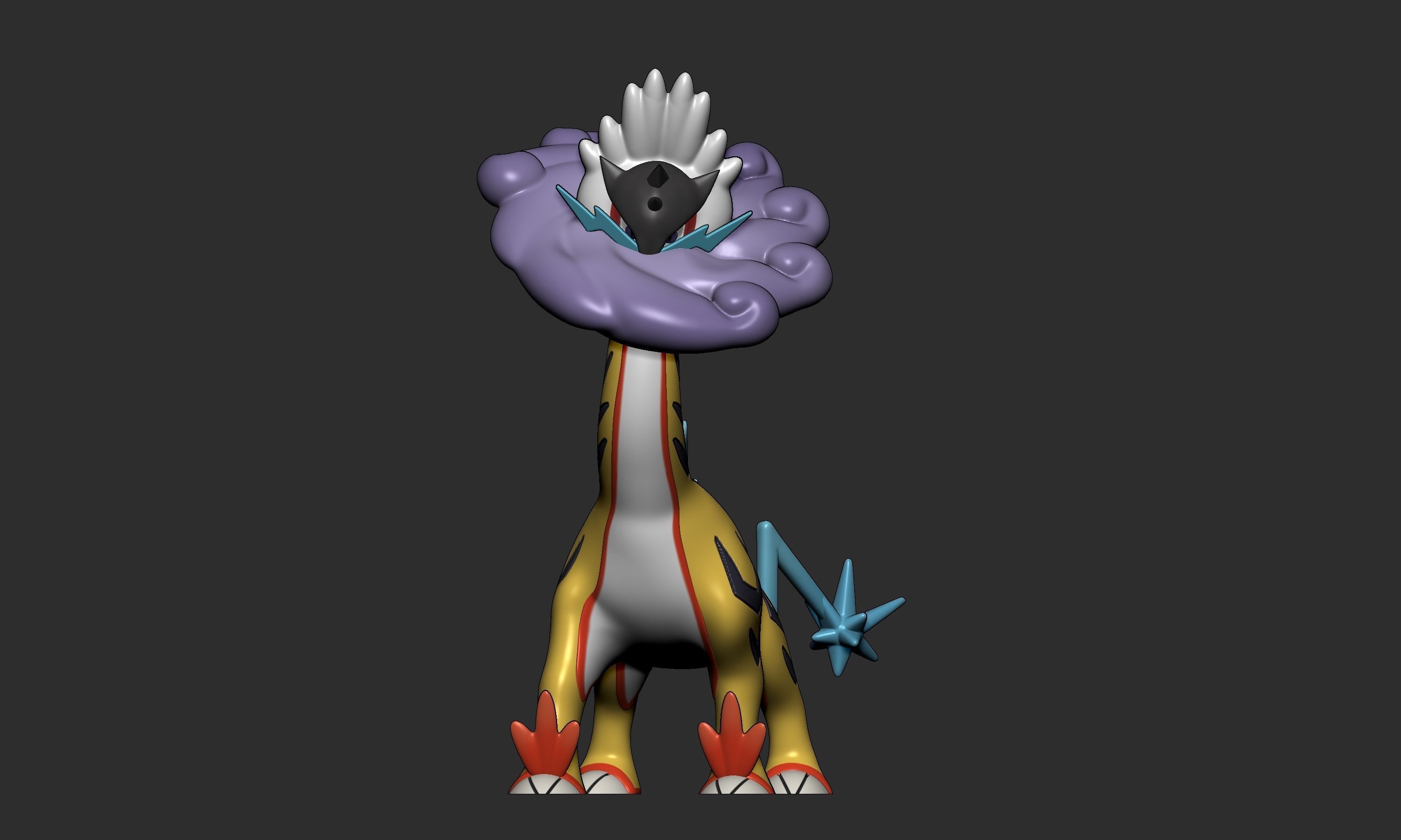 Pokemon - Gouging Fire Raging Bolt and Walking Wake 3D print model_19