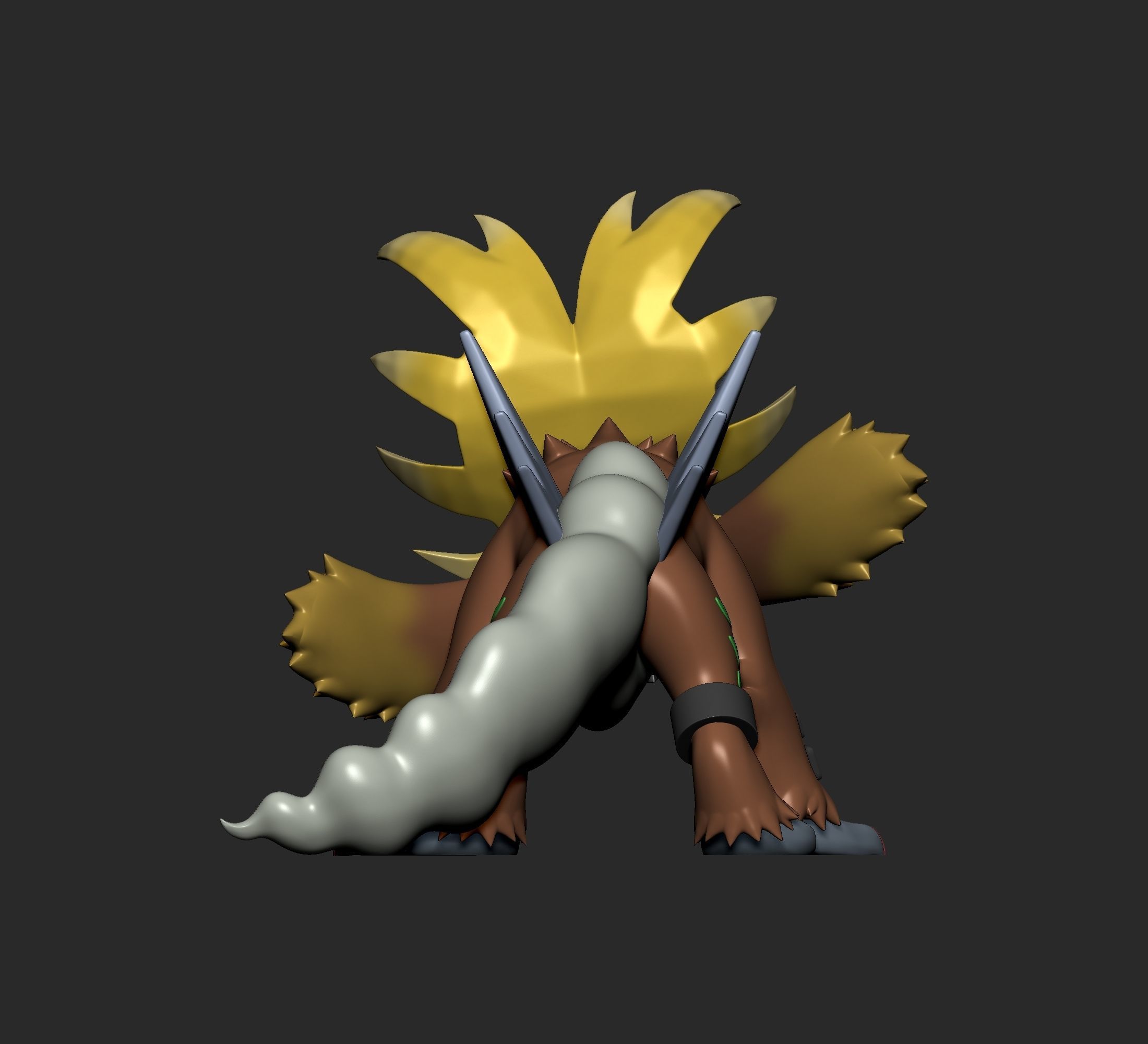 Pokemon - Gouging Fire Raging Bolt and Walking Wake 3D print model_8