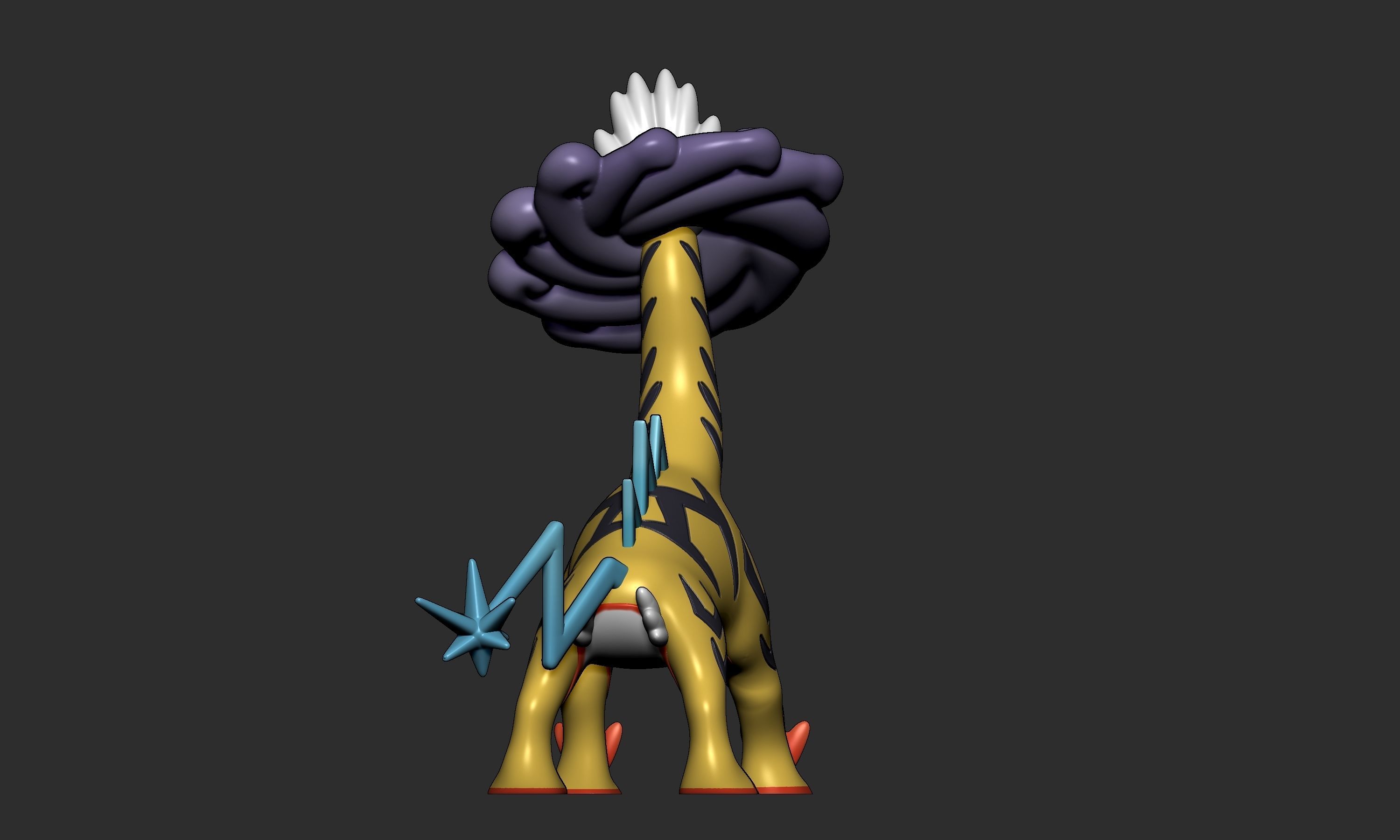 Pokemon - Gouging Fire Raging Bolt and Walking Wake 3D print model_21