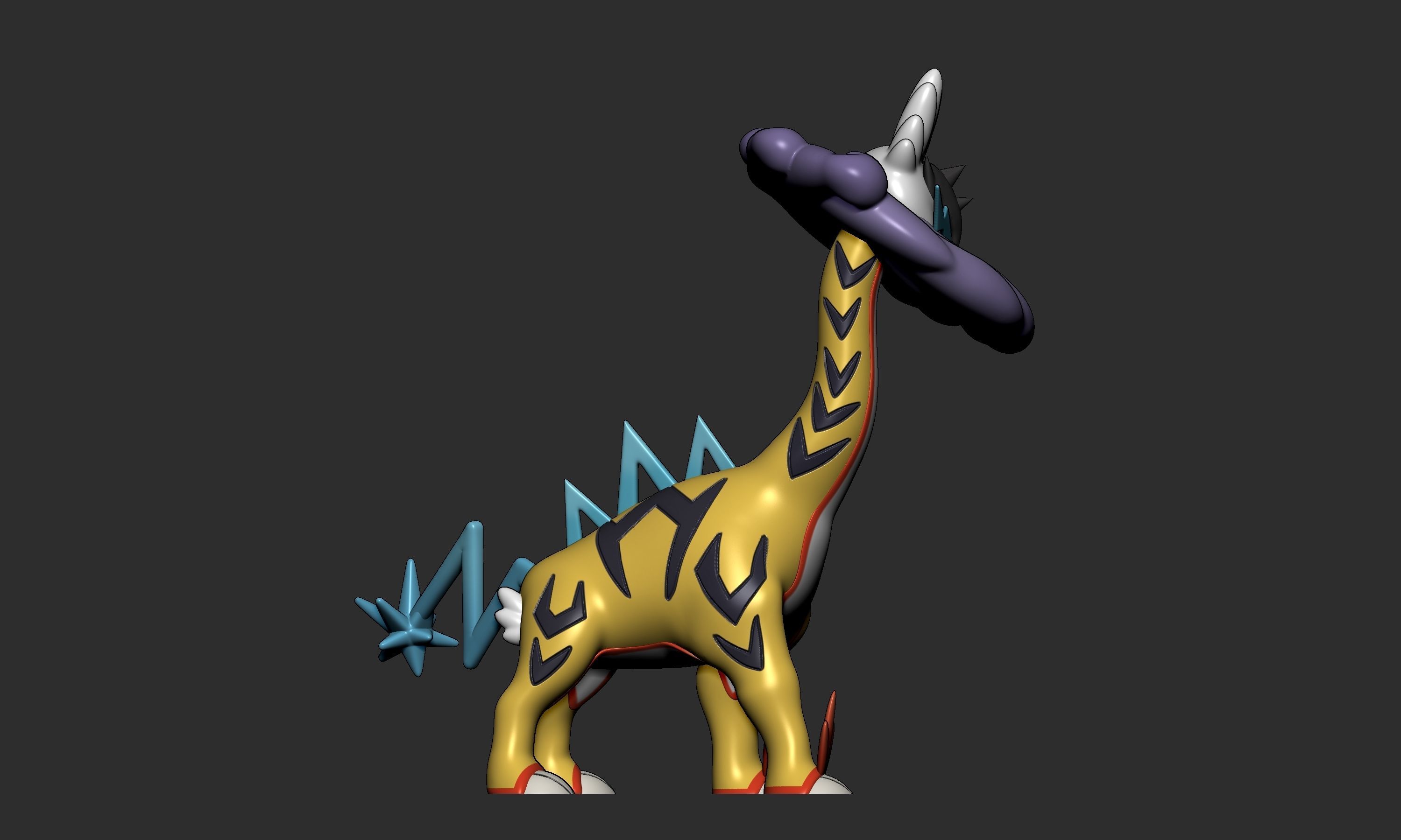 Pokemon - Gouging Fire Raging Bolt and Walking Wake 3D print model_20