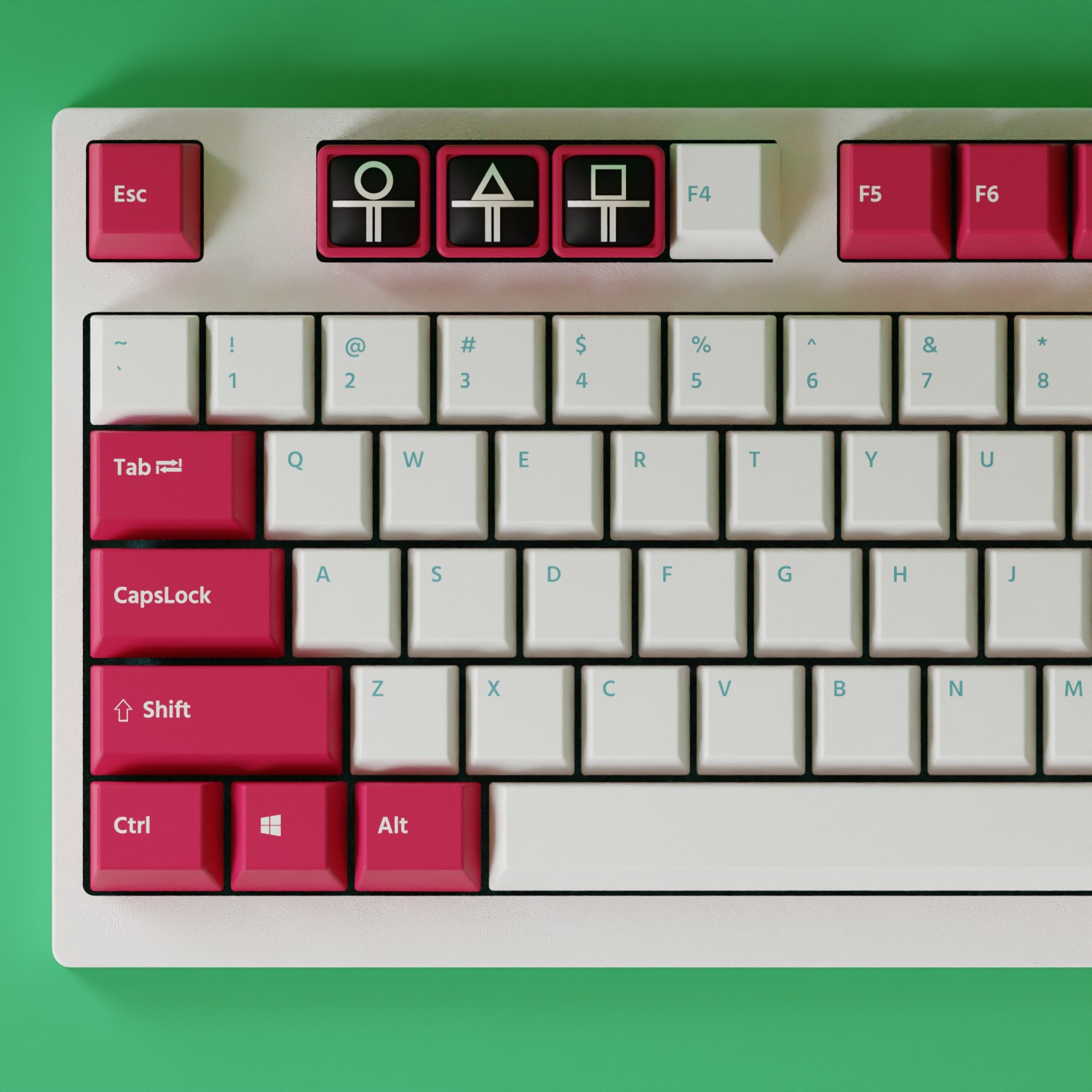 Squidgame Keycaps 3D print model_1