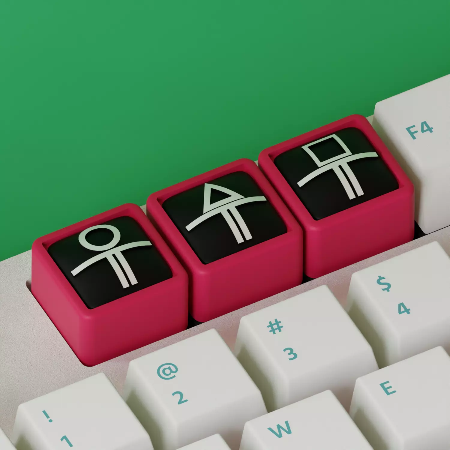 Squidgame Keycaps 3D print model_0