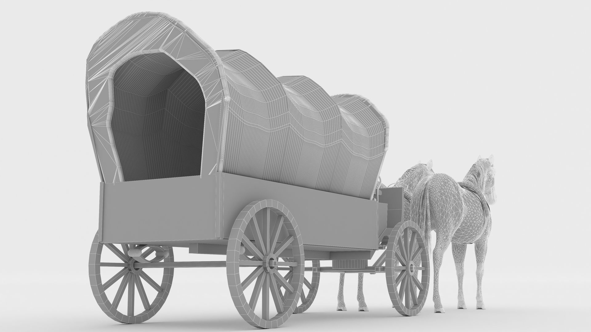 Western Wagon 6 - 4K 3D model_14