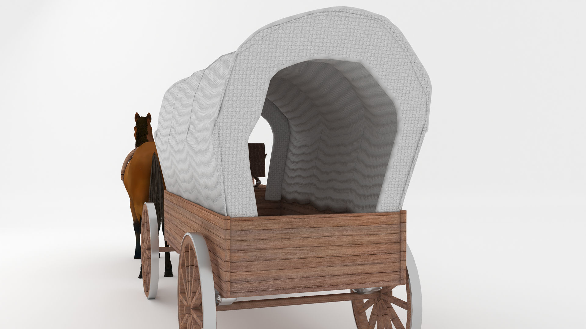 Western Wagon 6 - 4K 3D model_11