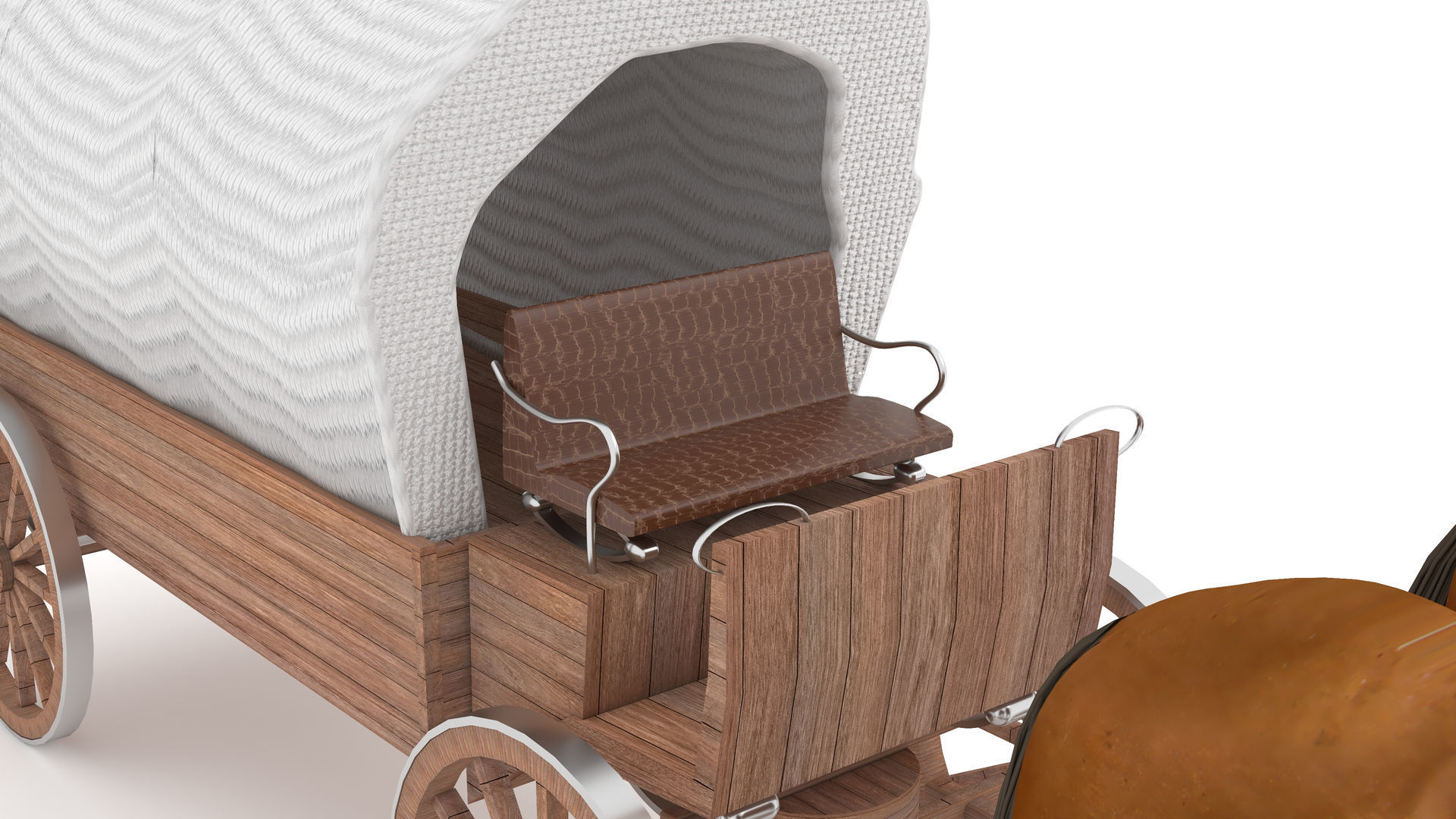 Western Wagon 6 - 4K 3D model_3