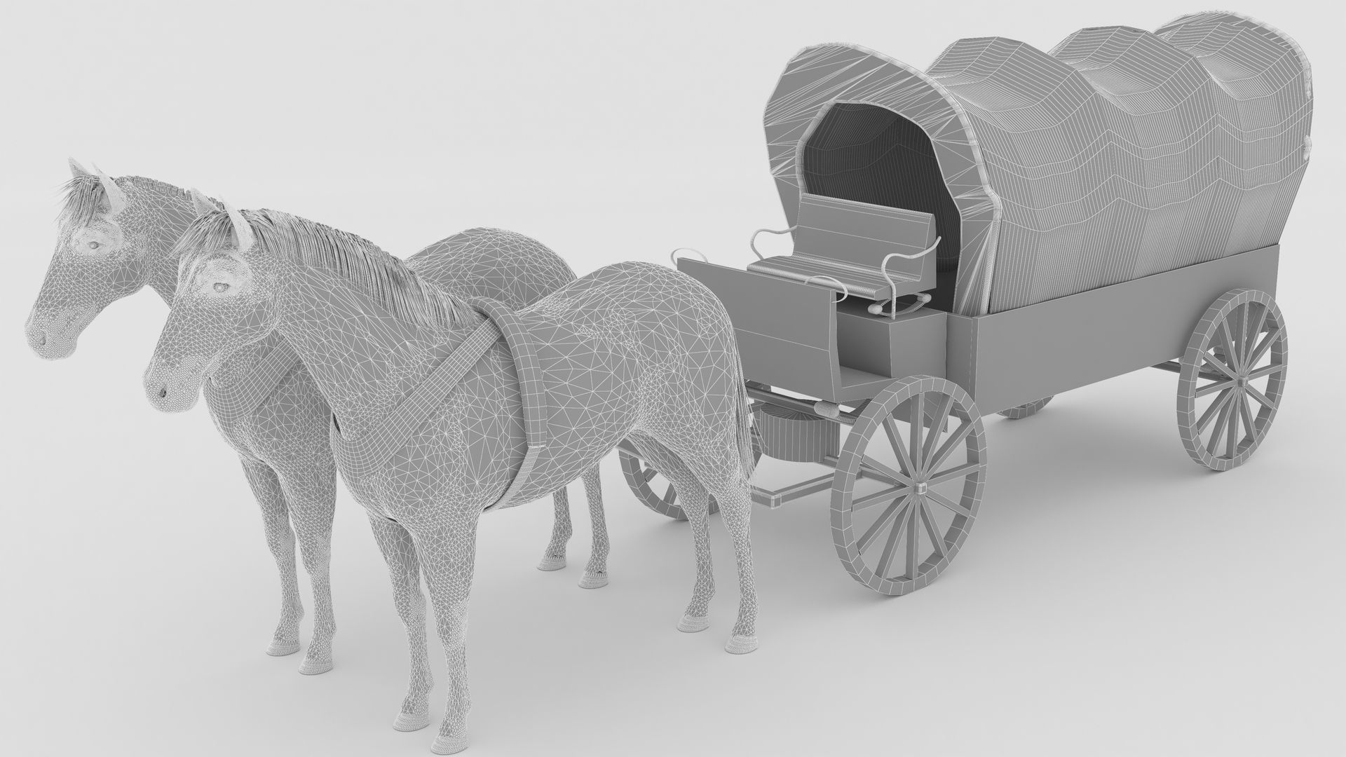 Western Wagon 6 - 4K 3D model_13