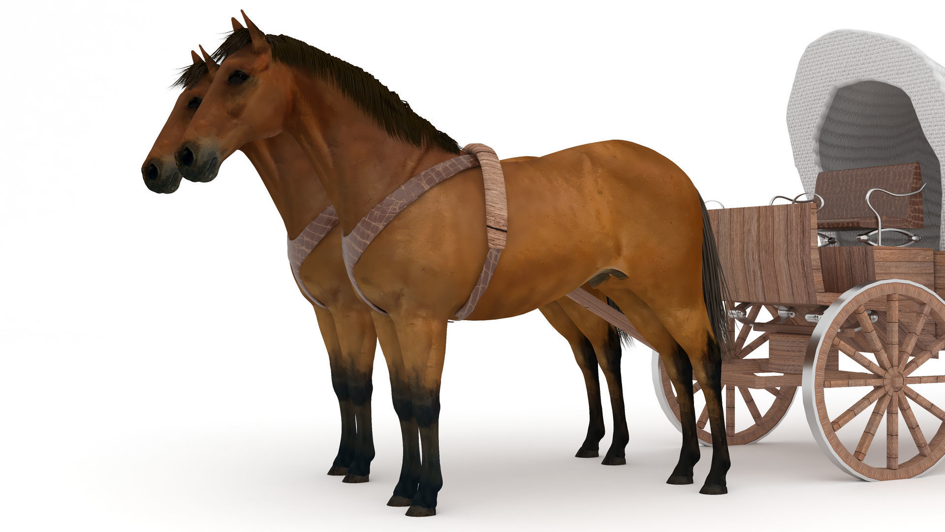 Western Wagon 6 - 4K 3D model_6