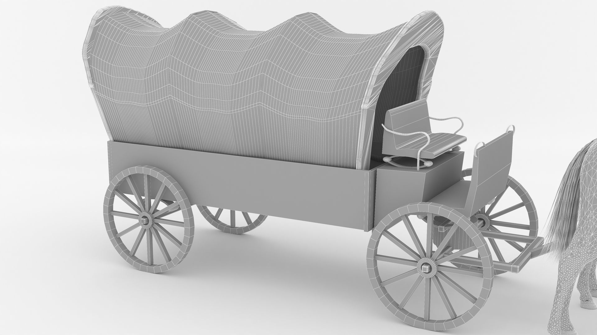 Western Wagon 6 - 4K 3D model_16