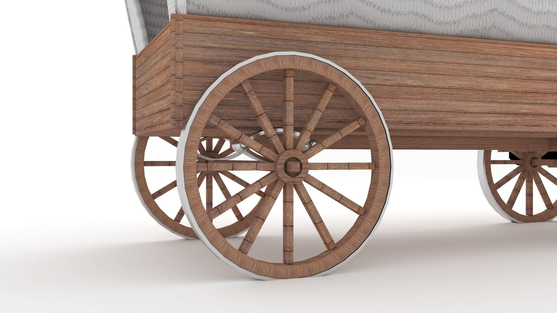 Western Wagon 6 - 4K 3D model_4