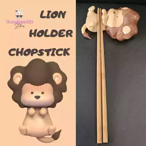 Lion Chopstick Holder 3D print model