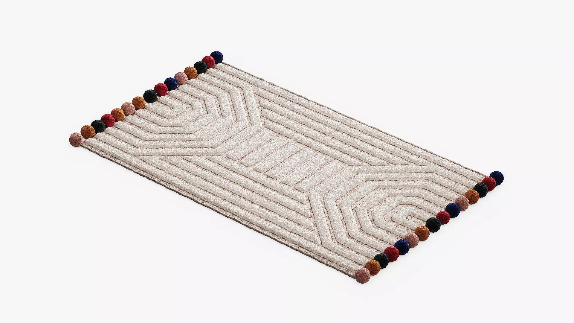 Childrens bedside mat Ponponi 3D model