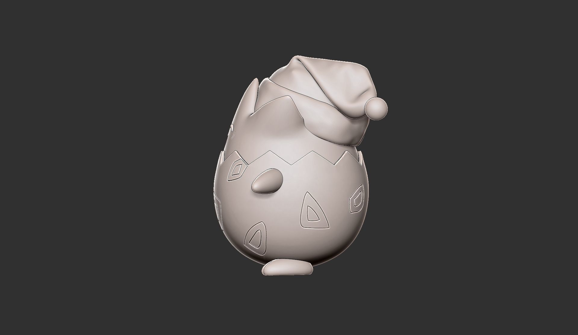 pokemon togepi christmas 3D print model_8