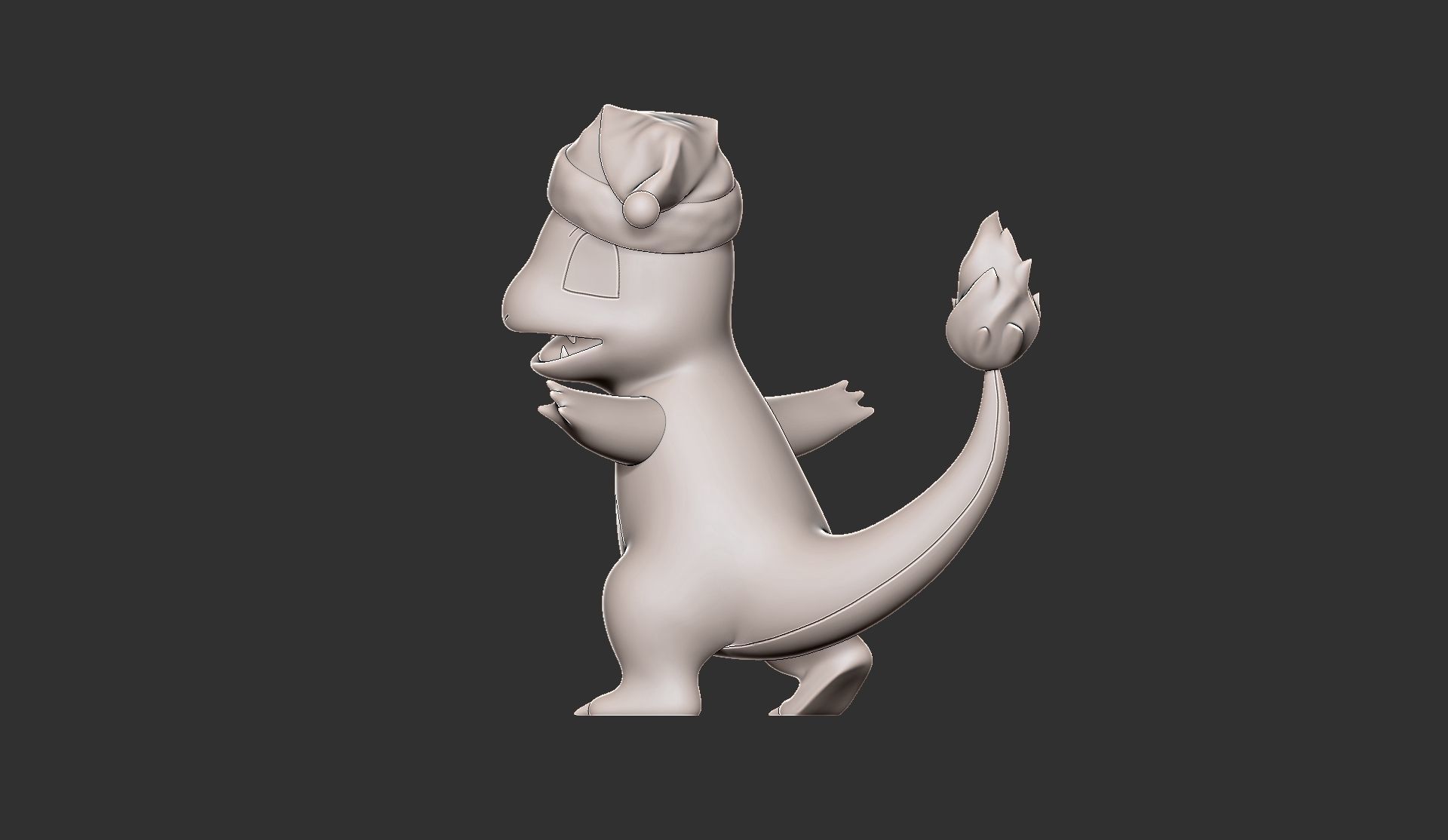 pokemon charmander christmas 3D print model_8