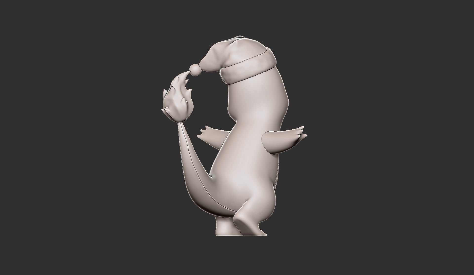 pokemon charmander christmas 3D print model_6