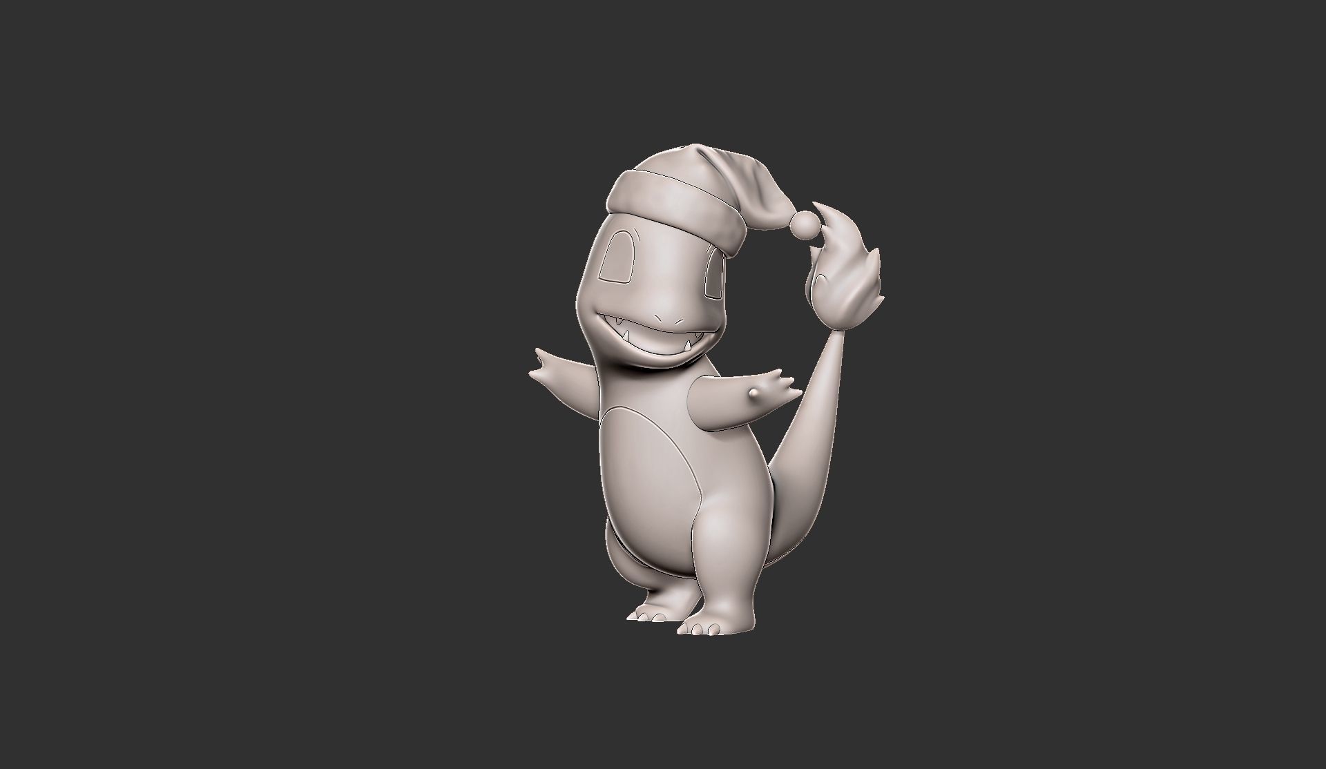 pokemon charmander christmas 3D print model_2