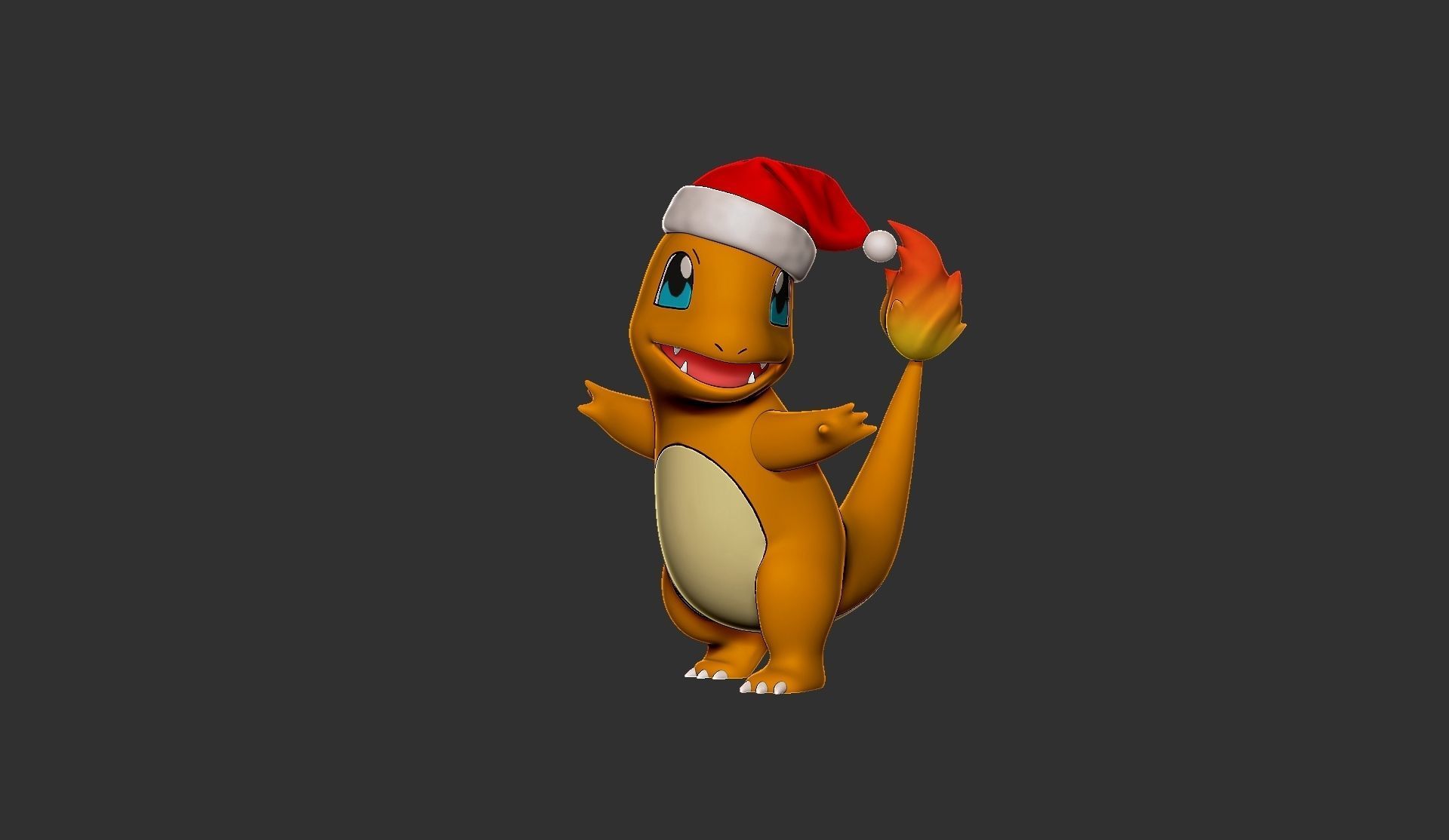 pokemon charmander christmas 3D print model_1