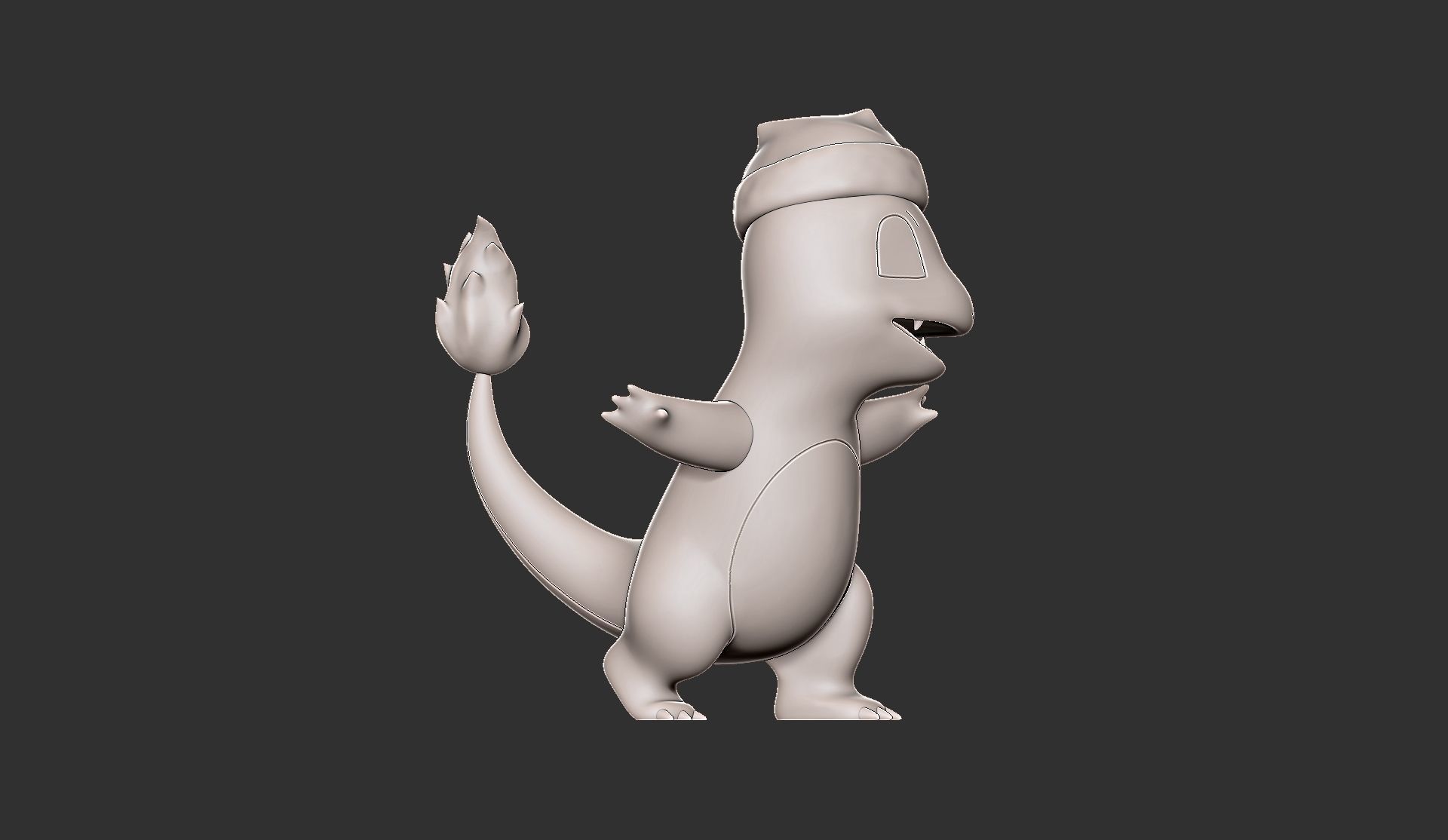 pokemon charmander christmas 3D print model_4
