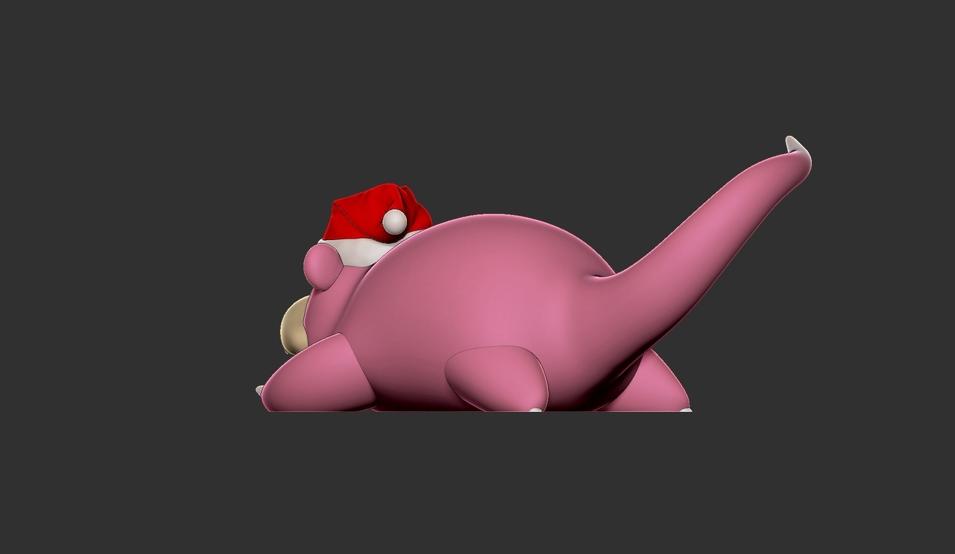 pokemon slowpoke christmas 3D print model_5