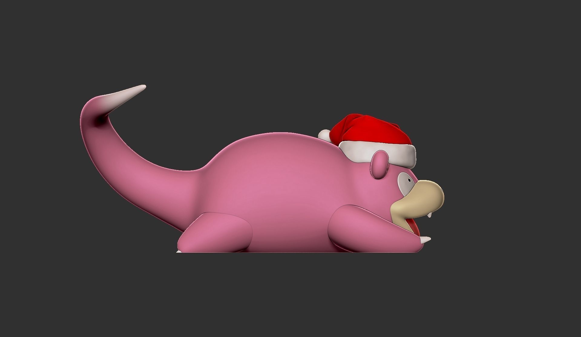 pokemon slowpoke christmas 3D print model_9