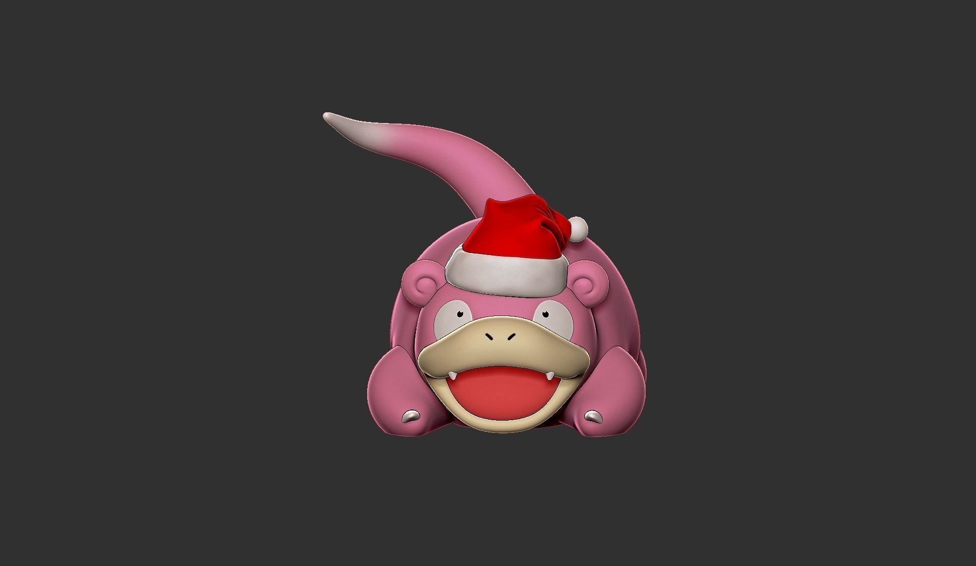 pokemon slowpoke christmas 3D print model_1