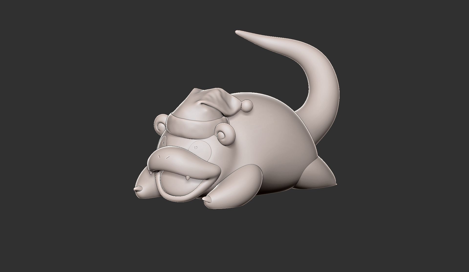 pokemon slowpoke christmas 3D print model_4