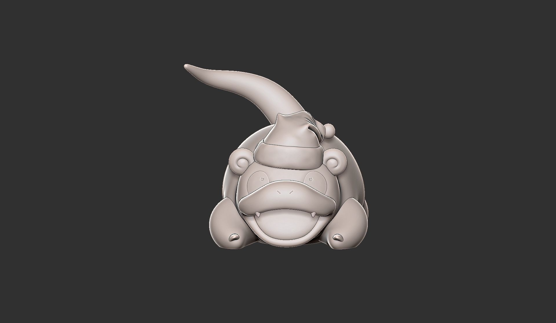 pokemon slowpoke christmas 3D print model_2