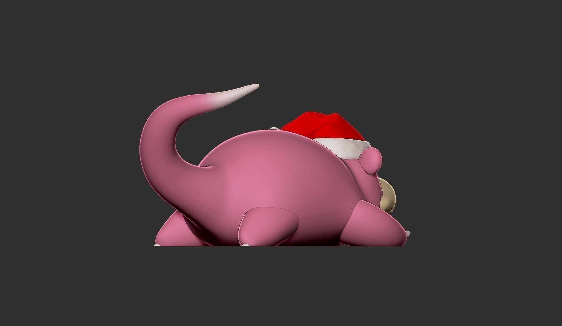 pokemon slowpoke christmas 3D print model_7