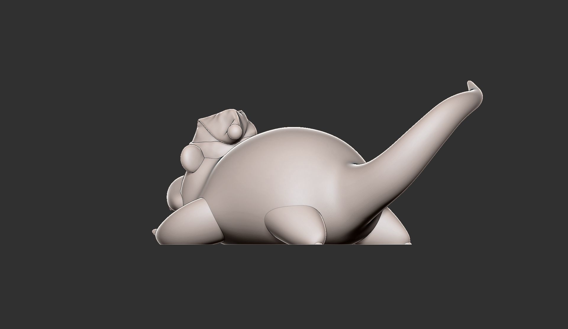 pokemon slowpoke christmas 3D print model_6