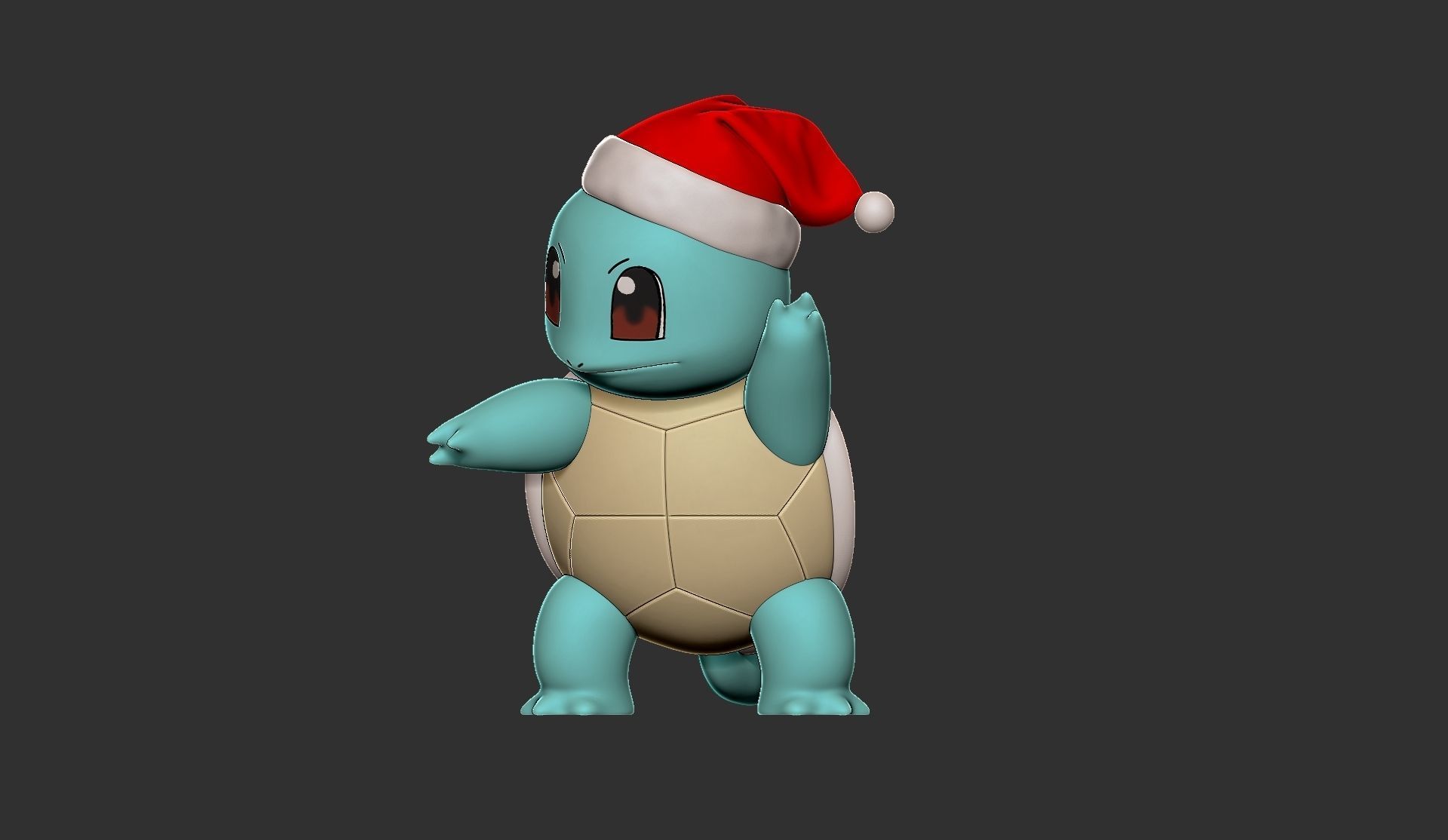 pokemon squirtle christmas 3D print model_3