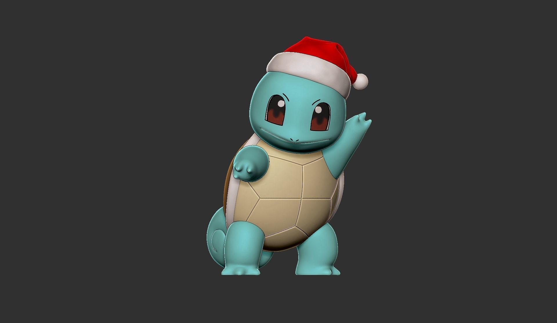 pokemon squirtle christmas 3D print model_1