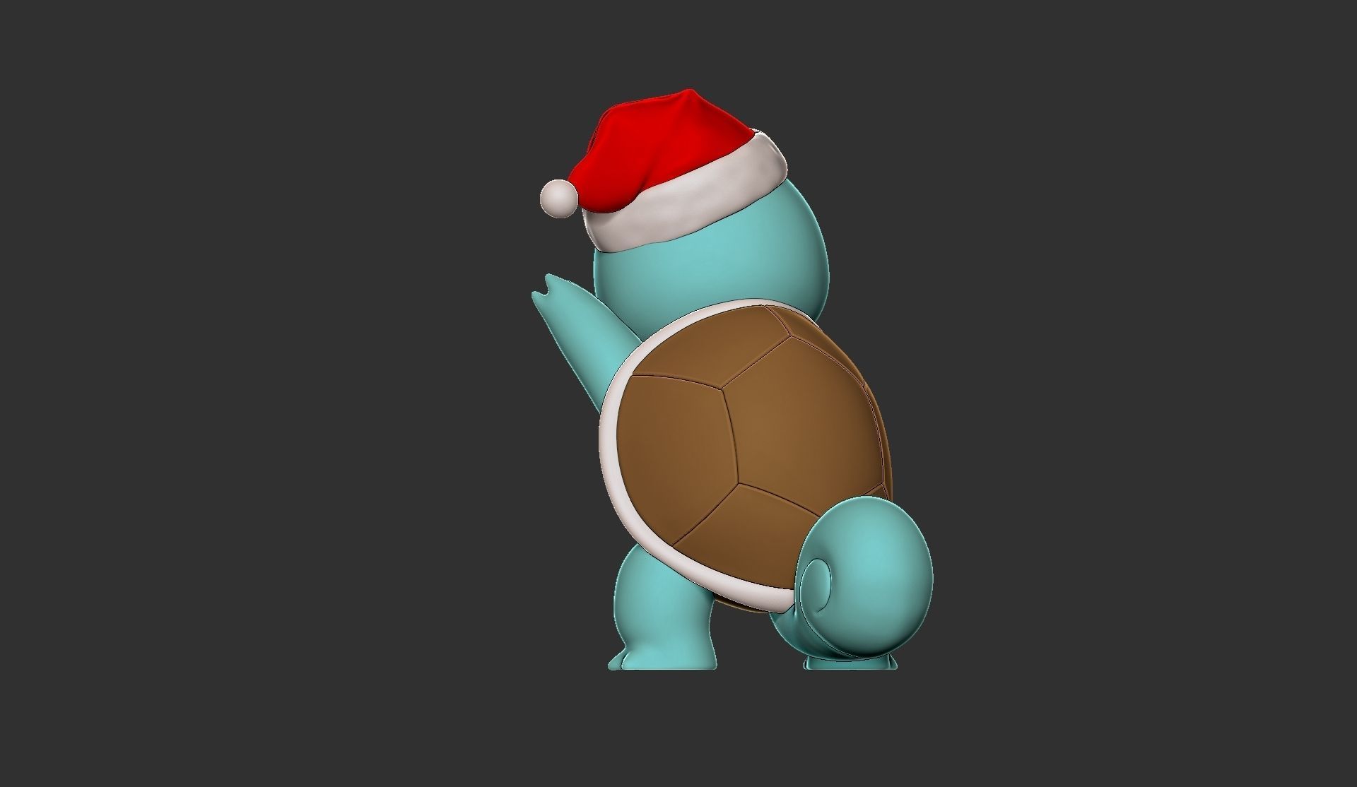 pokemon squirtle christmas 3D print model_6