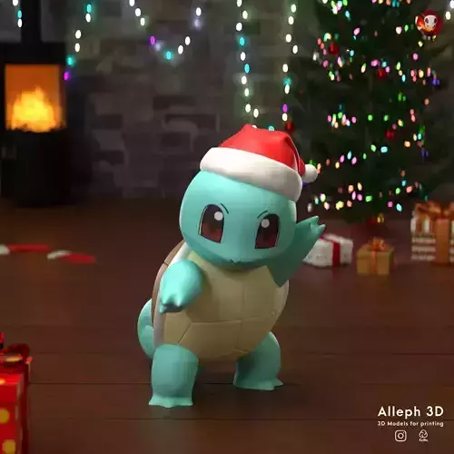 pokemon squirtle christmas 3D print model