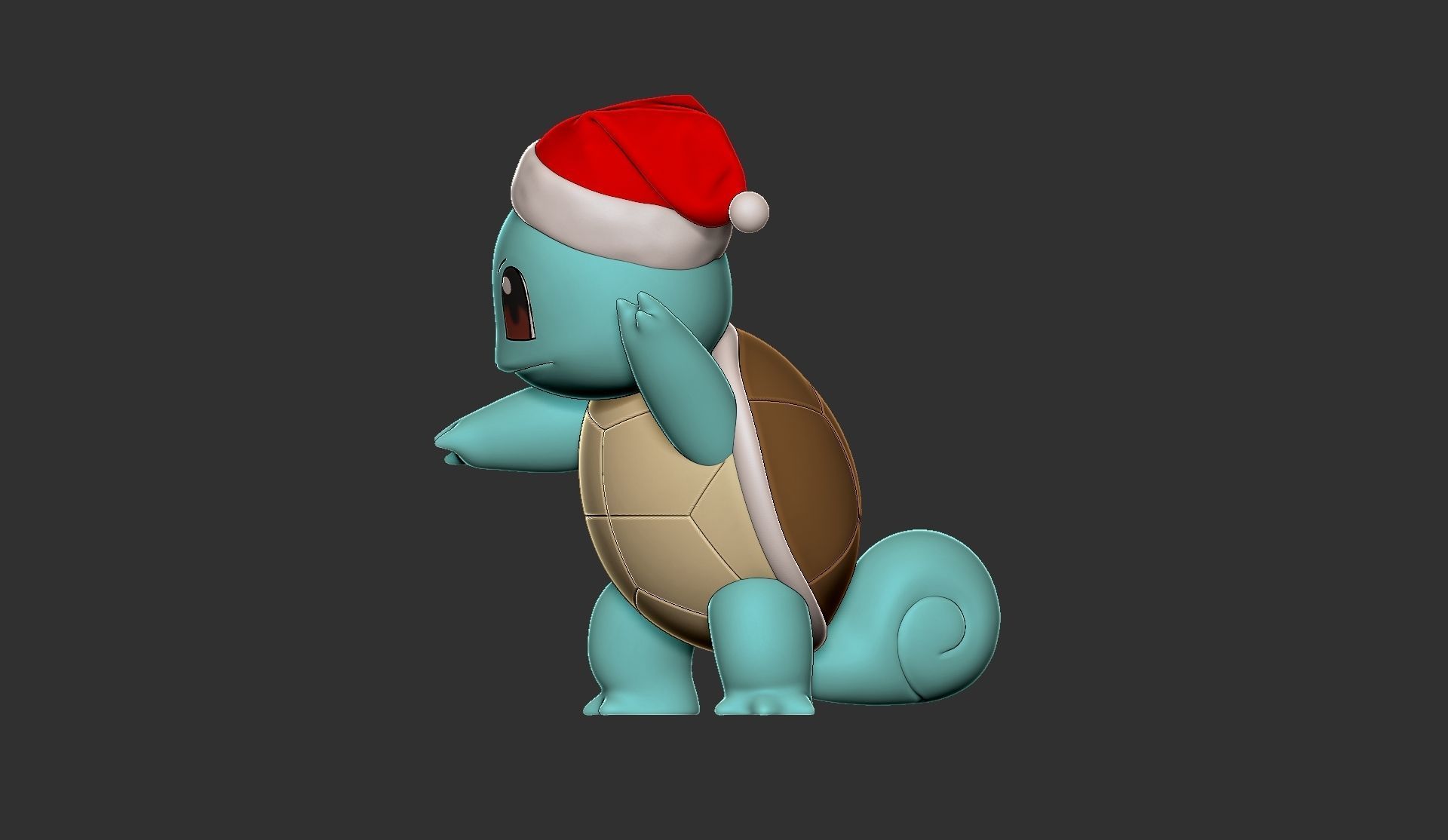 pokemon squirtle christmas 3D print model_4