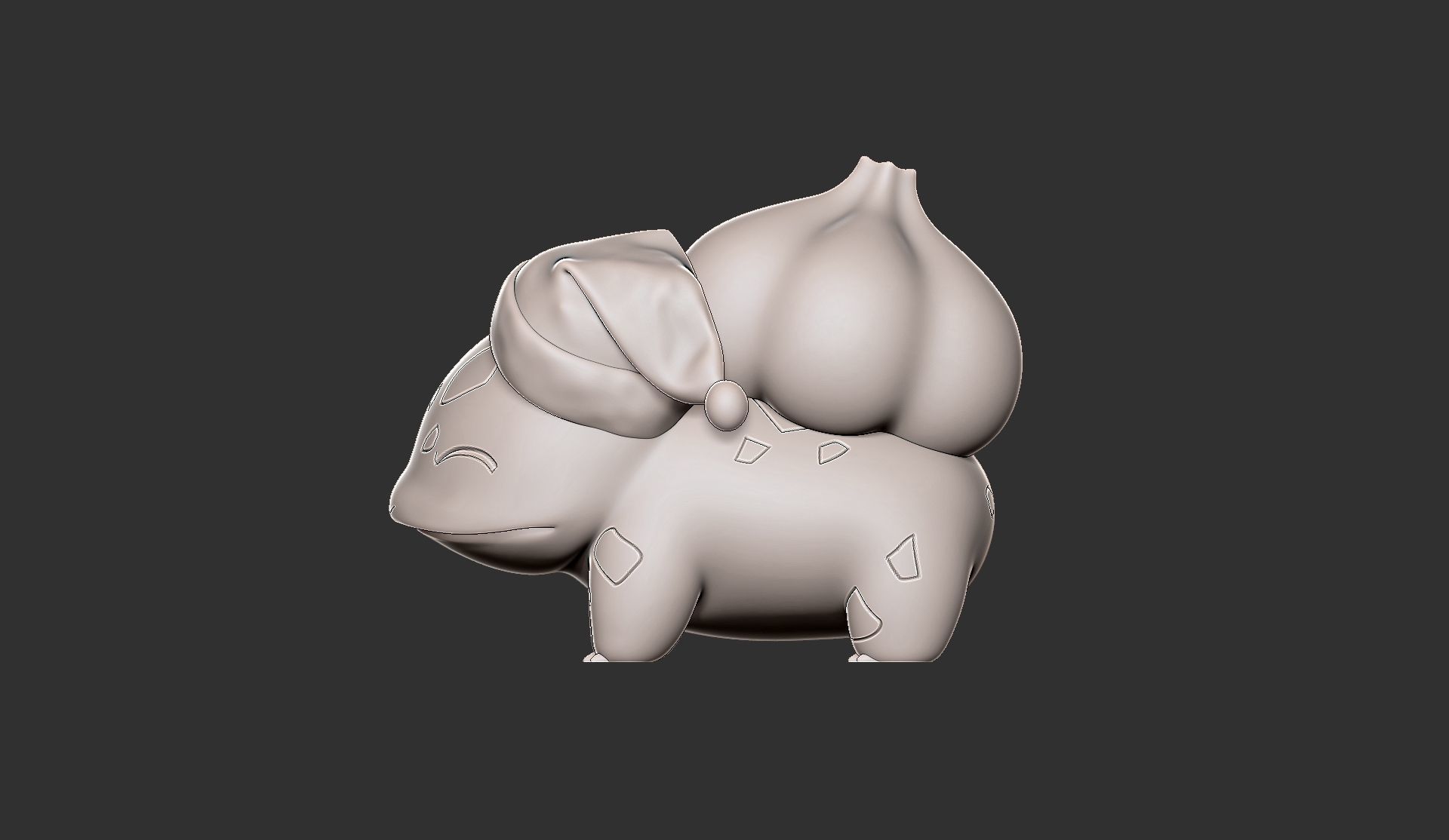 Pokemon bulbasaur christmas 3D print model_6