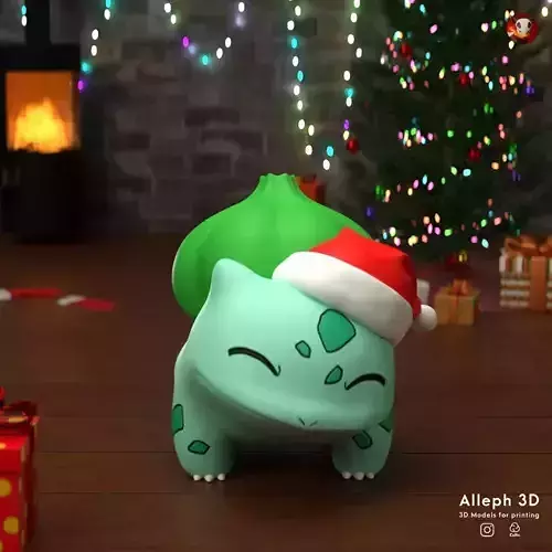 Pokemon bulbasaur christmas 3D print model
