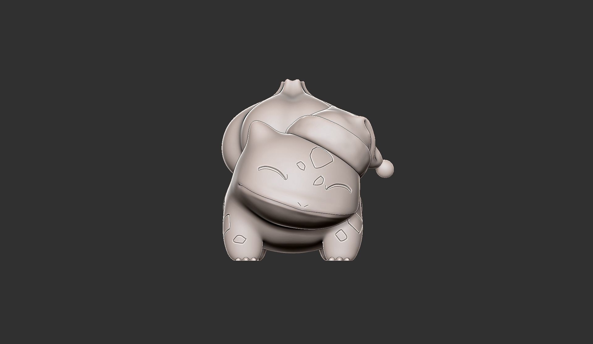 Pokemon bulbasaur christmas 3D print model_2