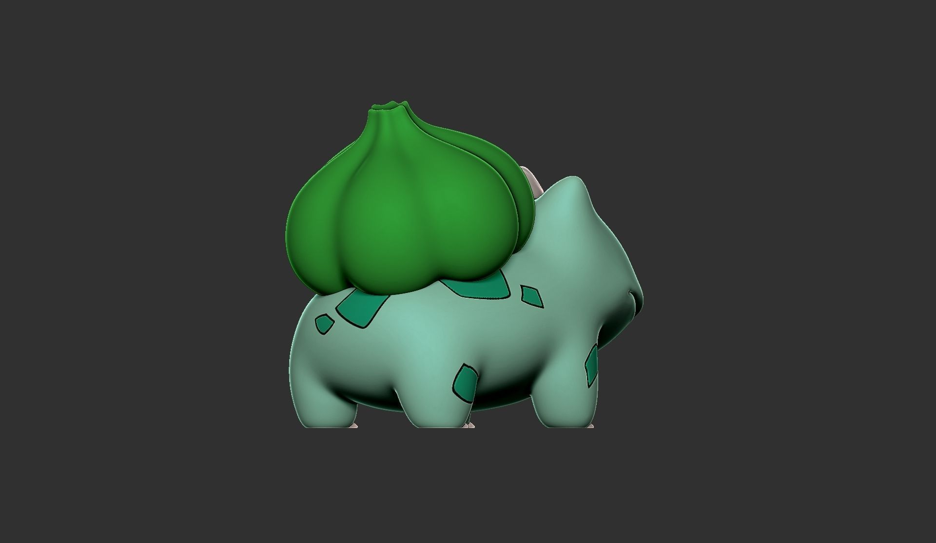 Pokemon bulbasaur christmas 3D print model_7