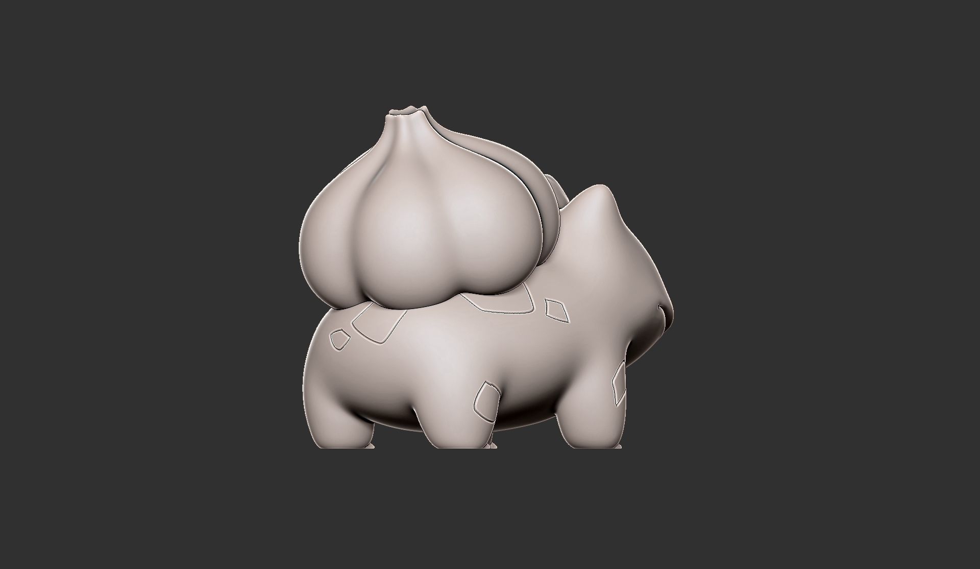 Pokemon bulbasaur christmas 3D print model_8