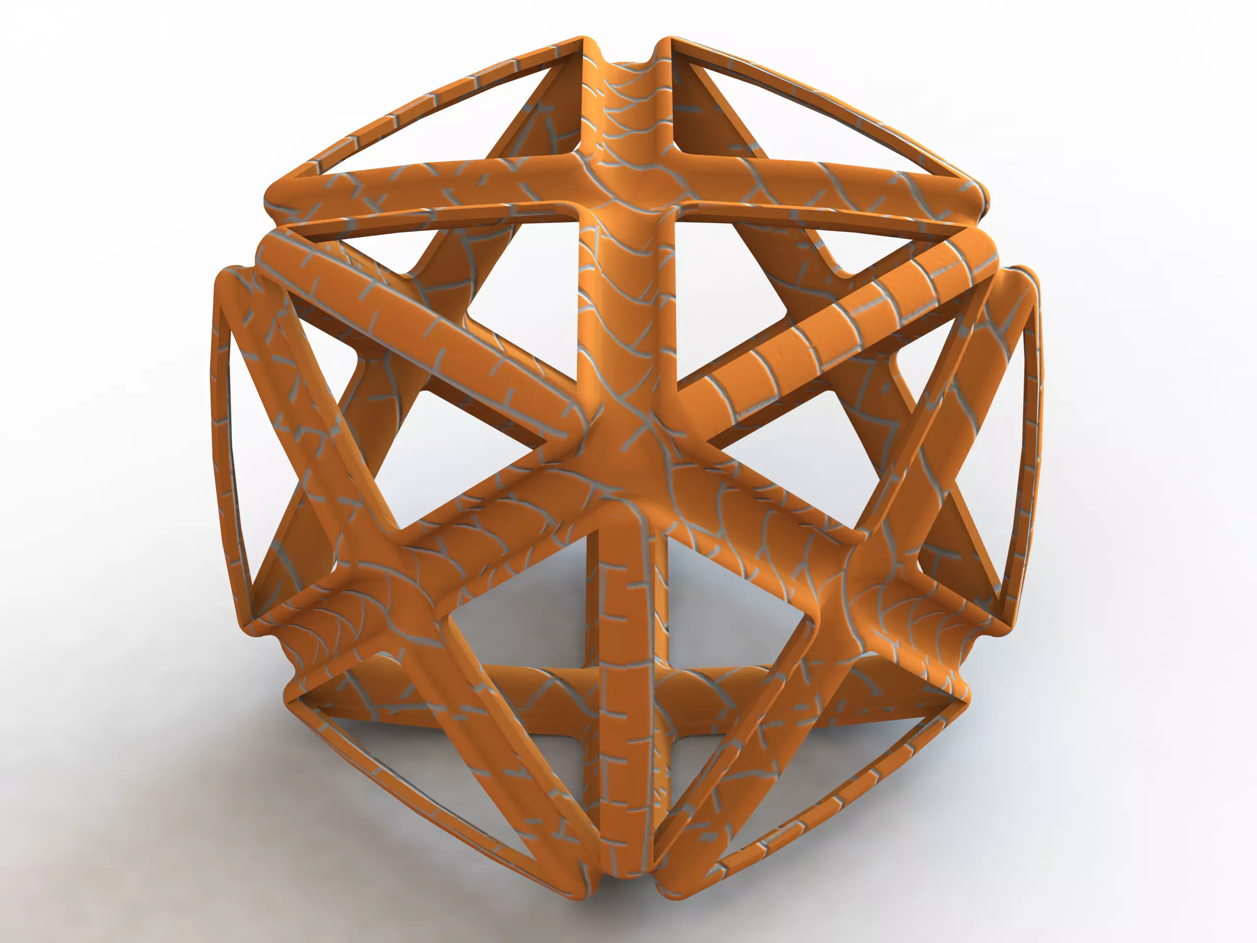 Wireframe Shape Geometric X Cube 3D print model